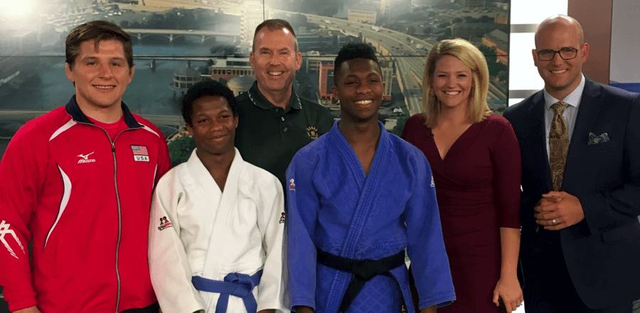 Local TV appearance with Jack Hatton, Jukye Johnson, and Jucoy Baatjes promoting the 2018 USJF/JA Summer/Junior Nationals