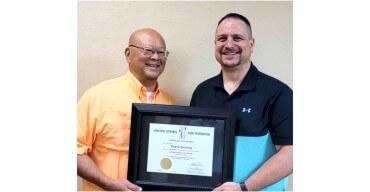 Allen Easterling with his shodan. He is a community leader and owner of Jensen Jewelry, a generous contributor to the Hall of Fame event.